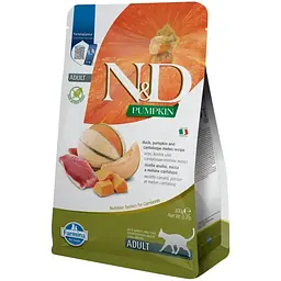 Беззерновий сухий корм для дорослих котів Farmina N&D Pumpkin Duck & Cantaloupe Melon Adult з качкою, гарбузом та динею 300 г