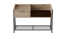Банкетка з тумбочкою Ferrum-decor Бланка 540x1000x320 метал Сірий ДСП Дуб Сан-Марино 16 мм (FRD-103039) - мініатюра 4