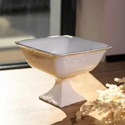 Цукерниця на ніжці порцелянова Pearl 15*15 см Yiwu 120-YH-HG054 - мініатюра 2