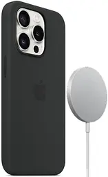 Оригінальний силіконовий чохол для iPhone 15 Pro Apple Silicone Case with MagSafe Midnight Black MT1A3ZM/A