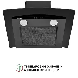 Витяжка декоративна зі склом Perfelli GRASSI 6HMB NERO - мініатюра 8
