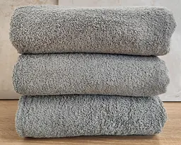 Набір турецьких махрових однотонних рушників Zeron 3 штуки 50х90 Light Gray щільність 500 г/м2