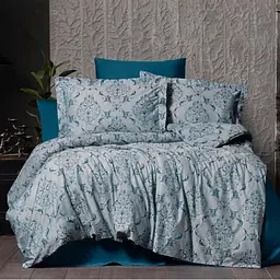 Постельное белье евро Arya Arya Vogue Органик Жаккард Paris AR-A107256-Petrol-green 200x220 см бензиново-зеленый