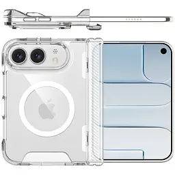 Чохол TPU Epik Space Case with Magnetic Fit для Apple iPhone Duo (5.4/7.6") Прозорий - мініатюра 6