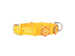 Нашийник для тварин Collar GLAMOUR з оздобленням "Аплікація" Ш 25 мм Д 38-49 см жовтий (35038)