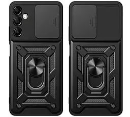Чохол Primo Shockproof для Samsung Galaxy S25 FE (SM-S731) протиударний, з підставкою і шторкою камери Black - мініатюра 2