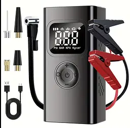 Портативний пусковий пристрій 2 в 1 (Бустер + Компресор) 150PSI — Jump Starter для авто з LED ліхтарем