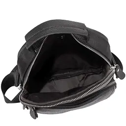 Сумка через плече чорна чоловіча шкіряна Tiding Bag A25F-1436A - мініатюра 4