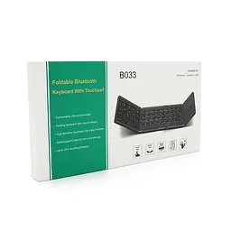 Клавіатура бездротова Voltronic B033, розкладна, 64 клавіші, Touchpad, (Eng/Pyc), 2.4G, Gray, 300x98mm, Box - мініатюра 2