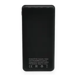 Павербанк на 10000 mAh чорний переносна зарядка для телефону Power Bank 2.1А Kensa KP-64 - мініатюра 3