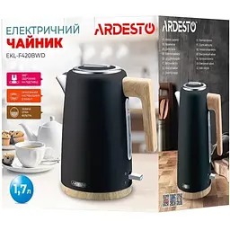 Електрочайник EKL-F420BWD, Black, 2200 Вт ARDESTO teh0024518 - мініатюра 6