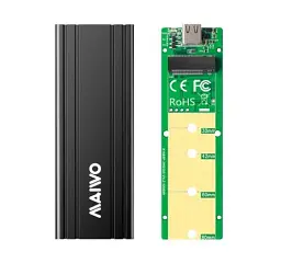 Кишеня зовнішня Maiwo, Black, M.2, Type-C 3.1 Gen2, 1xM.2 NVMe, формат 2230/2242/2260/2280, алюмінієвий корпус (K1686P) - мініатюра 4