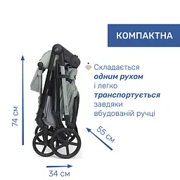 Коляска 2 в 1 Chicco Seety Зелена (87097.76.01) - мініатюра 10