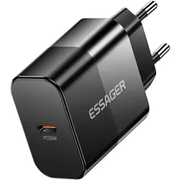 Зарядний пристрій Essager USB-C PD30W + cable USB-C to USB-C 60W black (E30JSB1-SYTT1-T) - мініатюра 4