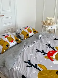 Постільна білизна євро Dushka Home Сатин Плюш 21353 200х220 см - мініатюра 4