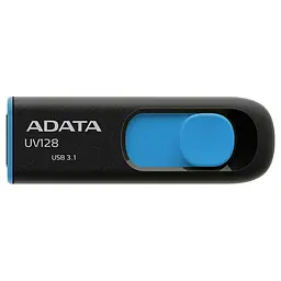 Флеш-накопичувач Adata USB A-DATA USB 3.2 UV 128 64Gb Black/Blue (AUV128-64G-RBE) - мініатюра 3