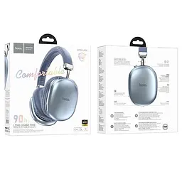 Бездротові накладні навушники Hoco W35 Max Joy, BT5.3, AUX, TF, 800mAh, 90h, headphones, Sky Blue - мініатюра 2