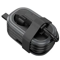Мережевий зарядний пристрій подовжувач Hoco NS7 2 USB/ Type-C PD 20W 1 розетка 1.1m чорний - мініатюра 7