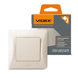 Выключатель Videx BINERA 1кл кремовый (VF-BNSW1-CR) - миниатюра 4