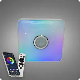 Люстра світлодіодна 517 Dlight RGB з пультом і колонкою 70Вт Білий (02176) - мініатюра 5