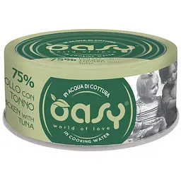 Вологий корм Oasy Cat Wet More Love для дорослих котів курка з тунцем 70 г