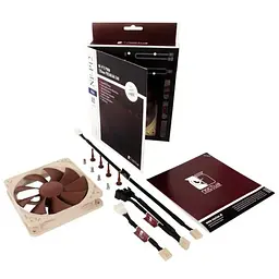 Вентилятор 120 mm, Noctua NF-P12 PWM, Biege/Brown, 120x120x25 мм, 300-1300 RPM, 12,6-19,8 dB, SSO Bearing, 4-pin PWM, 12 V/0,05 A, Low-Noise Adapter (L.N.A.), компенсатори вібрації