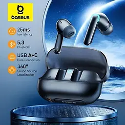 Бездротові навушники Baseus AeQur G10 TWS чорні - мініатюра 5