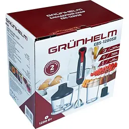 Блендерний набір Grunhelm EBS-1280SB 1200 Вт 2 швидкості (136429) - мініатюра 5