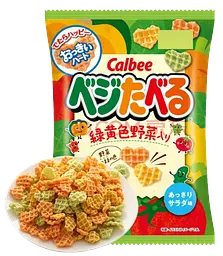 Японські овочеві чіпси Calbee Veggie Eat Lightly Salad Taste 55г - мініатюра 2