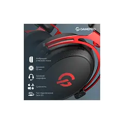 Навушники GamePro Asgard Skald Origin Black/Red (HS850BR) - мініатюра 12