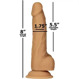 Фалоімітатор Addiction Dual Density silicone Dildo Caramel 8 - мініатюра 4