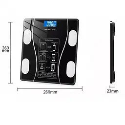 Ваги на підлогу розумні RIAS A-8003 Bluetooth до 180 кг Black (3_01548) - мініатюра 4