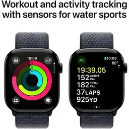 Смарт-годинник Apple Watch Series 10 GPS 46мм Jet Black Aluminum Case w. Ink Sport Loop (MWWR3) - мініатюра 4