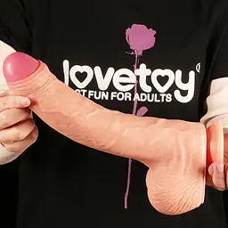 Великий фалос на присосці LoveToy Nature Cock 28 см тілесний - мініатюра 10