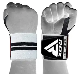 Бинти для зап'ясть (кистьові бинти) RDX W2 Gym Wrist Wraps BLACK/WHITE PLUS (WAH-W3W+) - мініатюра 3