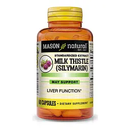 Натуральна добавка Mason Natural Milk Thistle (Silymarin) Standardized Extract, 60 капсул