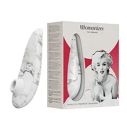 Вакуумний стимулятор клітора Womanizer Marilyn Monroe White Marble - мініатюра 2