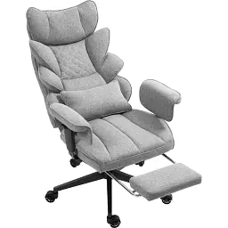 Офісне крісло GT Racer B-2511 Fabric Gray [125573] - мініатюра 4