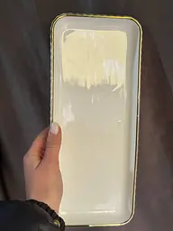 Керамічне блюдо 1565 G для сервірування з декоративною підставкою 30х12,5см - мініатюра 6