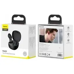 Навушники бездротові Baseus Bowie WM01 True Wireless Earphones чорні NGTW370001 - мініатюра 7