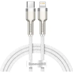 Кабель Baseus Cafule Metal Type-C to Lightning PD 20W (1m) white (CATLJK-A02)