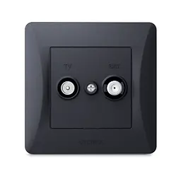 Розетка TV+SAT кінцева чорний графіт VIDEX BINERA VIDEX (24622-000) - мініатюра 2