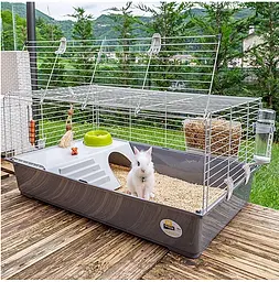 Клітка для кроликів та морських свинок Ferplast Rabbit 100 темно-сіра 95х57х46 см 57052370 - мініатюра 9