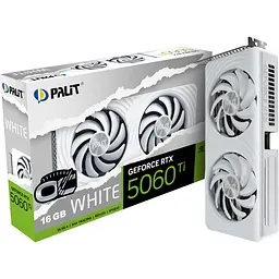 Відеокарта Palit GeForce RTX 5060 Ti 16GB White OC (NE7506TU19T1-GB2061M) UA [154535]