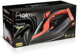 Праска Holmer HIC-2538, Black/Red, 2500W, кераміка, паровий удар 130 г/хв, постійна подача пари 30 г/хв, вертикальне відпарювання, очищення від накипу (HIC-2538) - мініатюра 3