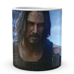 Кухоль GeekLand Cyberpunk 2077 Кіберпанк 2077 Джонні Сільверхенд CY 02.592 330 мл білий - мініатюра 2