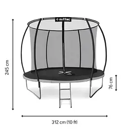 Батут Outtec Premium 10ft (312см) чорно-сірий з внутрішньою сіткою - мініатюра 2