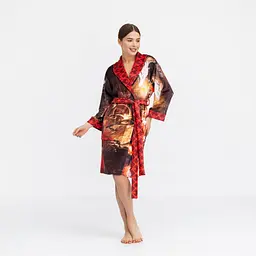 Халат жіночий з плюшевого велюру ексклюзивний Japan 18332 2XL-3XL - мініатюра 6