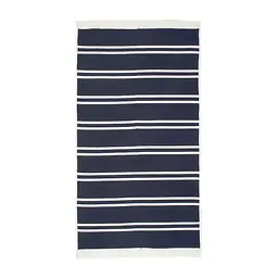 Килим Lotus Home - Infinity Stripe темно-синій двосторонній 80x150