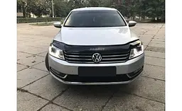 Дефлектор капоту мухобійка Volkswagen Passat B7 2010- Europe Євро Кріплення (Vip Tuning) - мініатюра 2